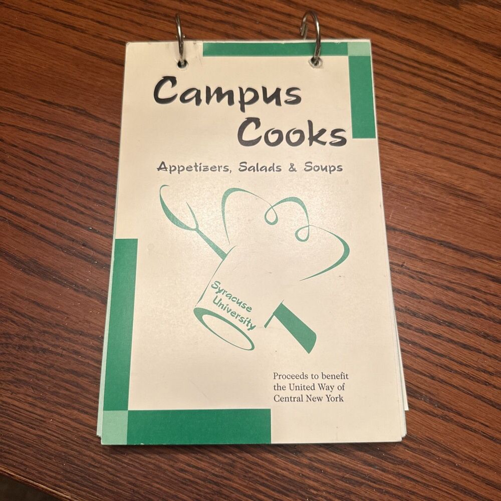 Syracuse University CAMPUS COOKS, Recipe Book, United Way of Central NY, 2001